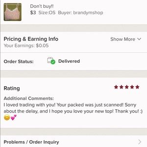 Trade review proof! ❤️❤️